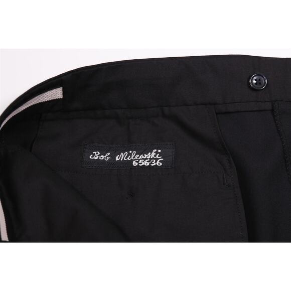 Custom Made Solid Black Super 220's Wool & Cashmere Dress Pants 42x30 - Picture 6 of 7